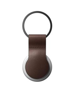 Nomad AirTag Leather Loop - висококачествен ключодържател от естествена кожа за Apple AirTag (тъмнокафяв)