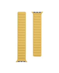 Tactical 733 Leather Loop Band - кожена каишка от естествена кожа за Apple Watch 38мм, 40мм (жълт)