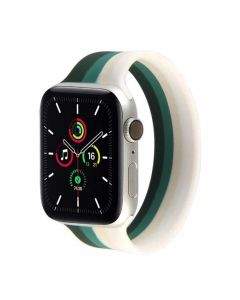 JC Design Silicone SoloLoop Band - силиконова каишка за Apple Watch 42мм, 44мм (бял-зелен)