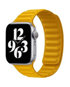 JC Design Silicone Link Band - магнитна силиконова каишка за Apple Watch 42мм, 44мм (жълт)