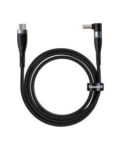 Baseus Magnetic Zinc Cable (CATXC-X01) - USB-C кабел с магнитен адаптер за Lenovo лаптопи (5.5x2.5мм) (200 см) (черен)