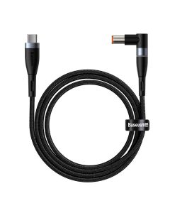 Baseus Magnetic Zinc Cable (CATXC-Y01) - USB-C кабел с магнитен адаптер за Lenovo лаптопи (7.9x5.5мм) (200 см) (черен)