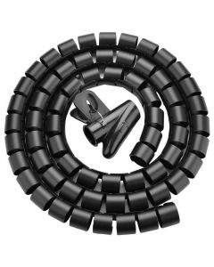Ugreen Spiral Tube Cable Organizer - органайзер за кабели (5 метра) (черен)