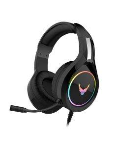 Varr Gaming RGB Headset - геймърски слушалки с микрофон, управление на звука и подсветка (черен)