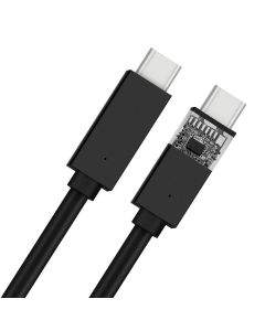 Platinet USB-C to USB-C Data Cable 5A - USB-C към USB-C кабел за устройства с USB-C порт (100 см) (черен)