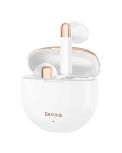 Baseus Encok W02 TWS In-Ear Bluetooth Earphones - безжични блутут слушалки със зареждащ кейс (бял)