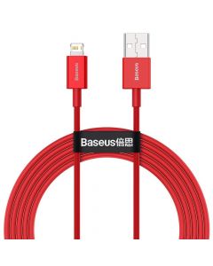 Baseus Superior Lightning USB Cable (CALYS-C09) - USB кабел за Apple устройства с Lightning порт (100 см) (червен)