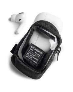 Ringke Block Pocket Mini Pouch  - компактен органайзер с един джоб за кабели, слушалки, ключове и др. (черен-прозрачен)