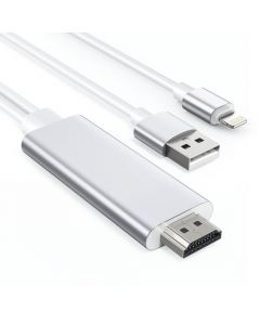 Choetech Lightning to HDMI Cable and Charging Function - кабел за свързване и зареждане от Lightning към HDMI за мобилни устройства с Lightning (бял)