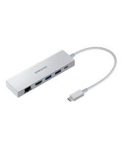 Samsung Multiport Adapter EEP5400 - хъб за свързване от USB-C към HDMI, Ethernet, USB-C, 2 x USB 3.0 (сребрист)