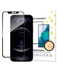 Wozinsky Case Friendly 3D Tempered Glass - калено стъклено защитно покритие за iPhone 13, iPhone 13 Pro (черен-прозрачен)