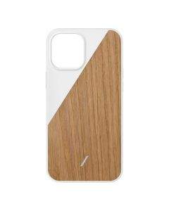 Native Union Clic Wooden Case - дизайнерски хибриден (дърво+TPU) кейс за iPhone 12 Pro Max (бял)