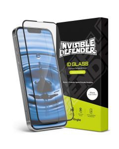 Ringke Invisible Defender Full Cover Tempered Glass 3D - калено стъклено защитно покритие за дисплея на iPhone 13, iPhone 13 Pro (черен-прозрачен)