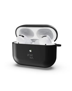 ZWM Black Biodegradable Case - силиконов рециклируем калъф за Apple Airpods Pro (черен)