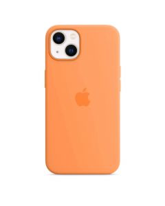 Apple iPhone Silicone Case with MagSafe - оригинален силиконов кейс за iPhone 13 с MagSafe (оранжев)