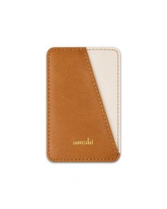 Moshi SnapTo Magnetic Slim Wallet - кожен портфейл (джоб) за прикрепяне към Moshi кейсове и калъфи със SnapTo технология за закрепяне (кафяв)