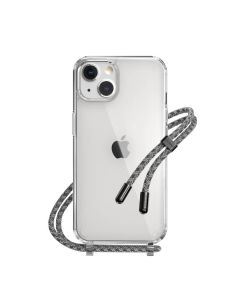 SwitchEasy Play Lanyard Elegant Case - хибриден удароустойчив кейс с връзка за носене за iPhone 13 (прозрачен)