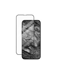 SwitchEasy Glass Bumper Full Cover Tempered Glass - калено стъклено защитно покритие за дисплея на iPhone 13 mini (черен-прозрачен)