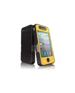 iSkin Revo 4 - хибриден кейс за iPhone 4/4S (черен-жълт)