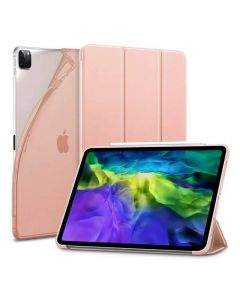 ESR Rebound Slim Case - полиуретанов калъф с поставка за iPad Pro 11 (2021), iPad Pro 11 (2020), iPad Pro 11 (2018) (розово злато)