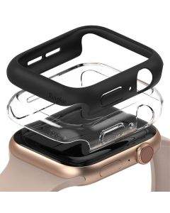Ringke 2x Slim Watch Case - комплект от два броя качествен твърд кейс за Apple Watch 40мм (прозрачен-черен) (2 броя)