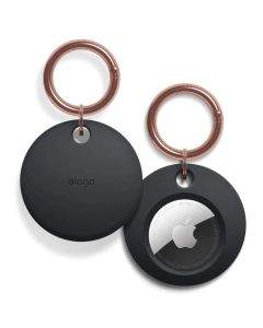 Elago AirTag Basic Keychain Case - силиконов ключодържател за Apple AirTag (черен)