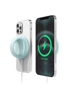 Elago Grip Stand for MagSafe - силиконова поставка за зареждане на iPhone чрез поставяне на Apple MagSafe Charger (светлосин)