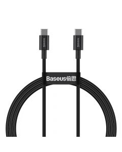 Baseus Superior USB-C to USB-C Cable PD 2.0 100W (CATYS-C01) - здрав кабел за бързо зареждане за устройства с USB-C порт (200 см) (черен)