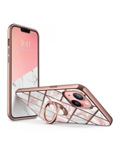 i-Blason Cosmo SupCase Protective Case - удароустойчив хибриден кейс с пръстен против изпускане за iPhone 13 (розов)