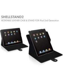 Macally Shellstand 2 - кожен кейс и поставка (въртяща се на 360º) за iPad 2
