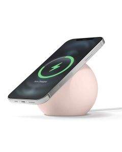 Elago MS2 Charging Stand for MagSafe - силиконова поставка за безжично зареждане на iPhone чрез поставяне на Apple MagSafe Charger (розов)
