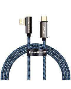 Baseus Legend Elbow USB-C to Lightning Cable PD 20W (CACS000203) - USB-C към Lightning кабел за Apple устройства с Lightning порт (100 см) (син)