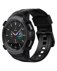 Spigen Rugged Armor Pro Case - удароустойчив TPU кейс за Samsung Galaxy Watch 4 Classic 46mm (тъмносив)