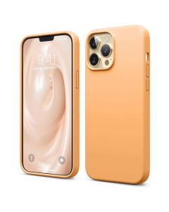 Elago Soft Silicone Case - силиконов (TPU) калъф за iPhone 13 Pro Max (оранжев)