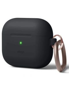 Elago AirPods 3 Silicone Hang Case - силиконов калъф с карабинер за Apple AirPods 3 (черен)