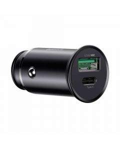 Baseus PPS Quick Car Charger 30W (CCYS-C01) - зарядно за кола с USB-A и USB-C изходи с технология за бързо зареждане (черен)