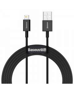 Baseus Superior Lightning USB Cable (CALYS-C01) - USB кабел за Apple устройства с Lightning порт (200 см) (черен)