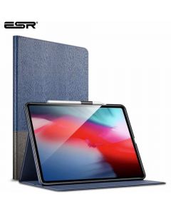 ESR Urban Premium Folio Case - текстилен калъф и поставка за  iPad Pro 11 (2021), iPad Pro 11 (2020), iPad Pro 11 (2018) (тъмносин)