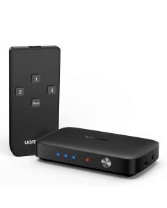 Ugreen 3-Port HDMI 4K 30Hz Switch Box - 3-портов HDMI превключвател за компютри и монитори с дистанционно (черен)