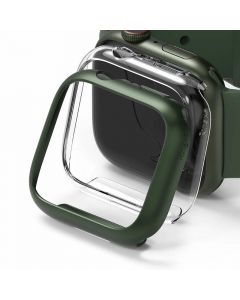 Ringke 2x Slim Watch Case - комплект от два броя качествен твърд кейс за Apple Watch 7 45мм (прозрачен и зелен) (2 броя)