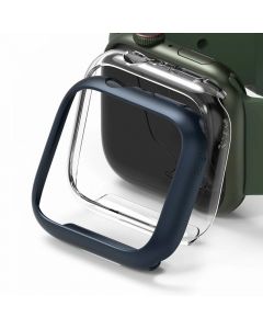 Ringke 2x Slim Watch Case - комплект от два броя качествен твърд кейс за Apple Watch 7 45мм (прозрачен и син) (2 броя)