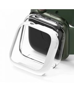 Ringke 2x Slim Watch Case - комплект от два броя качествен твърд кейс за Apple Watch 7 45мм (прозрачен и бял) (2 броя)
