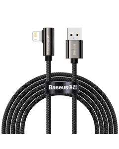 Baseus Legend Elbow Lightning to USB Cable 2.4A (CALCS-A01) - USB към Lightning кабел за Apple устройства с Lightning порт (200 см) (черен)