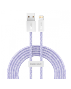 Baseus Dynamic Fast Charging Lightning to USB Cable 2.4A (CALD000505) - USB към Lightning кабел за Apple устройства с Lightning порт (200 см) (лилав)