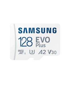 Samsung MicroSD 128GB EVo Plus A2 - microSD памет с SD адаптер за Samsung устройства (клас 10) (подходяща за GoPro, дронове и други)
