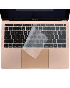 JC Keyboard Silicone Cover - силиконов протектор за клавиатурата на MacBook Air 13 (2020) (EU стандарт) (прозрачен-мат)