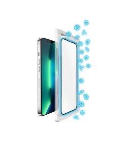 Torrii BodyGlass 3D Full Cover Anti-Bacterial Glass - калено стъклено защитно покритие с антибактериално покритие за целия дисплей на iPhone 13, iPhone 13 Pro (прозрачен-чер