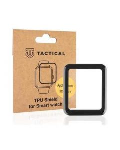Tactical TPU Shield 3D Film - защитно покритие с извити ръбове за дисплея на Apple Watch 45мм (черен-прозрачен)