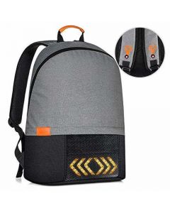 VUP Safety Biker Backpack - раница за велосипедисти с вградени LED светлини за лаптопи до 15.6 инча (сив)