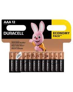 Duracell Basic MN2400L R03 AAA - комплект 12 броя устойчиви алкални батерии